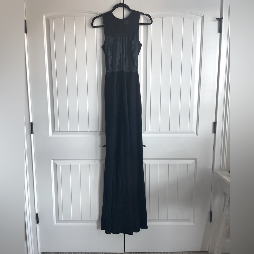 LA’T by L’AGENCE Black Fitted Wool & Silk Gown